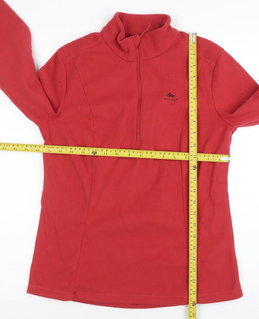 Womens UK Size M DECATHLON Red Pullover Sweatshirt