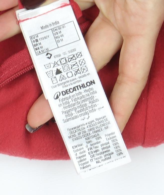 Womens UK Size M DECATHLON Red Pullover Sweatshirt