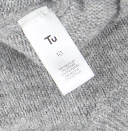 Womens UK Size 10 TU Grey Pullover Jumper