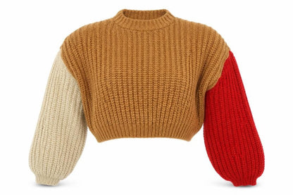 Stradivarius Women’s Multicoloured Chunky Knit Pullover Jumper Size 8