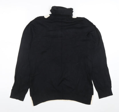 John Lewis Women Black Roll Neck Jumper Size 14