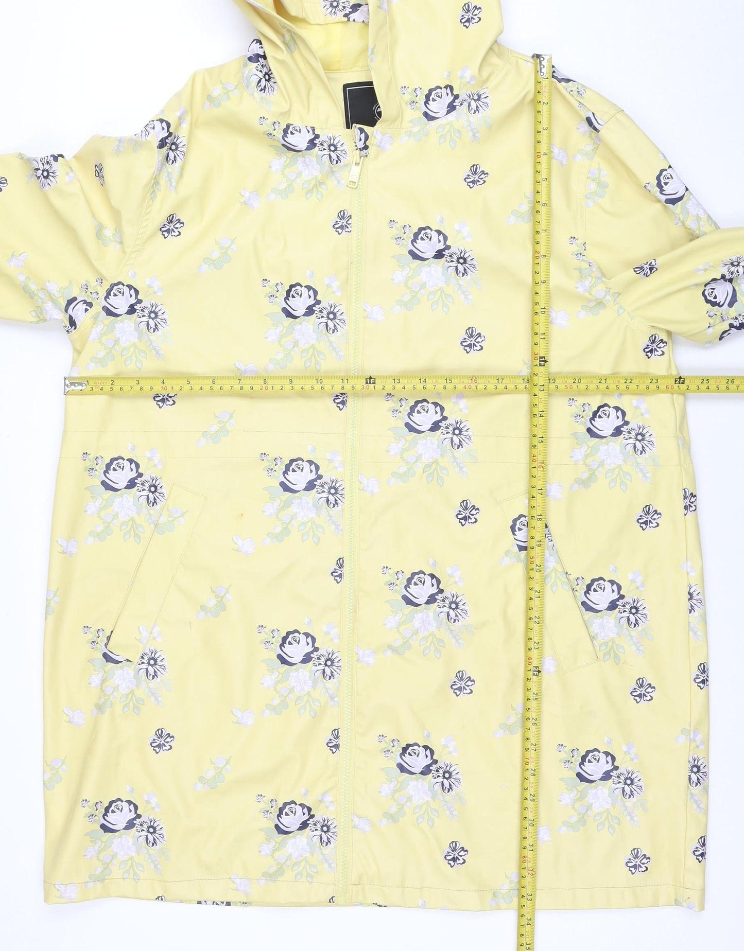 Ridge & Co. Women’s Yellow Floral Waterproof Rain Coat Size 18