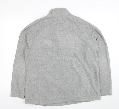 Marks and Spencer Women Grey Size 20 1/2 Zip Fleece Jacket