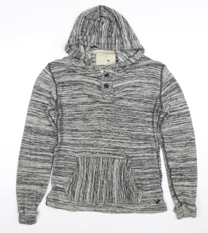 Womens UK Size XS American Eagle Outfitters Grey Henley Jumper