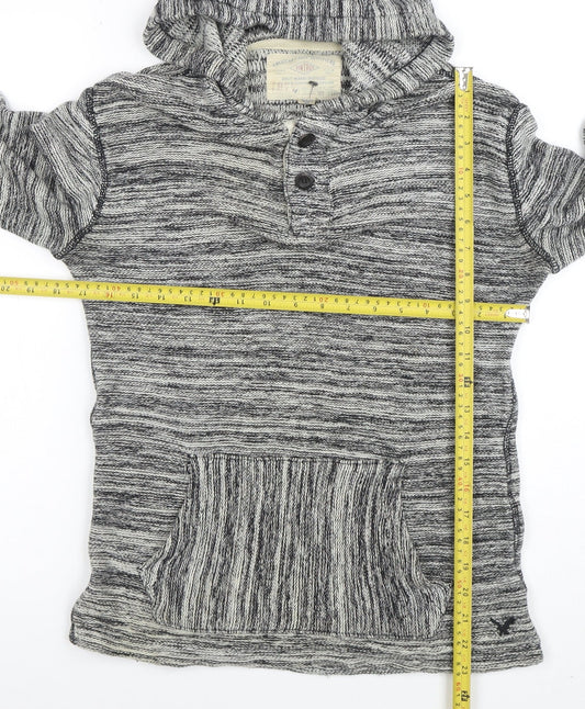 Womens UK Size XS American Eagle Outfitters Grey Henley Jumper