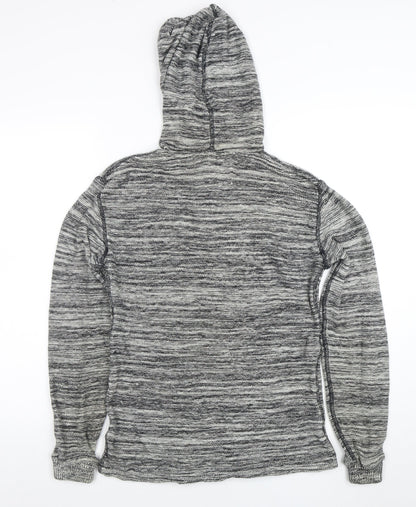 Womens UK Size XS American Eagle Outfitters Grey Henley Jumper