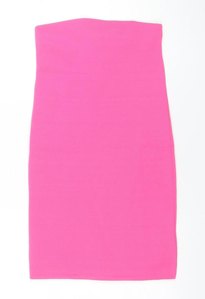 ASOS Women’s Pink Bodycon Strapless Stretch Dress Size 8