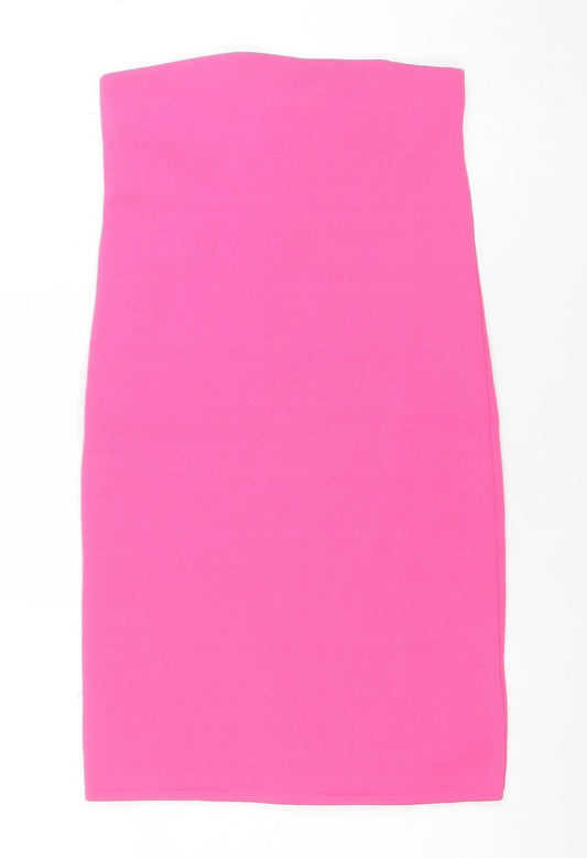 ASOS Women’s Pink Bodycon Strapless Stretch Dress Size 8