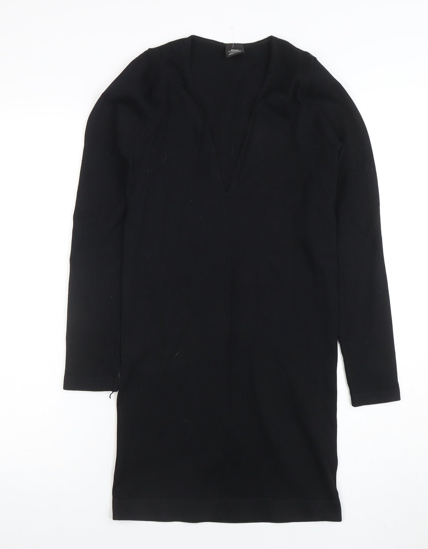 Urban Outfitters Women's Black Knit Bodycon Dress Size L