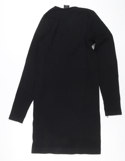 Urban Outfitters Women's Black Knit Bodycon Dress Size L