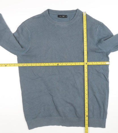 Mens UK Size L F&F Blue Pullover Jumper