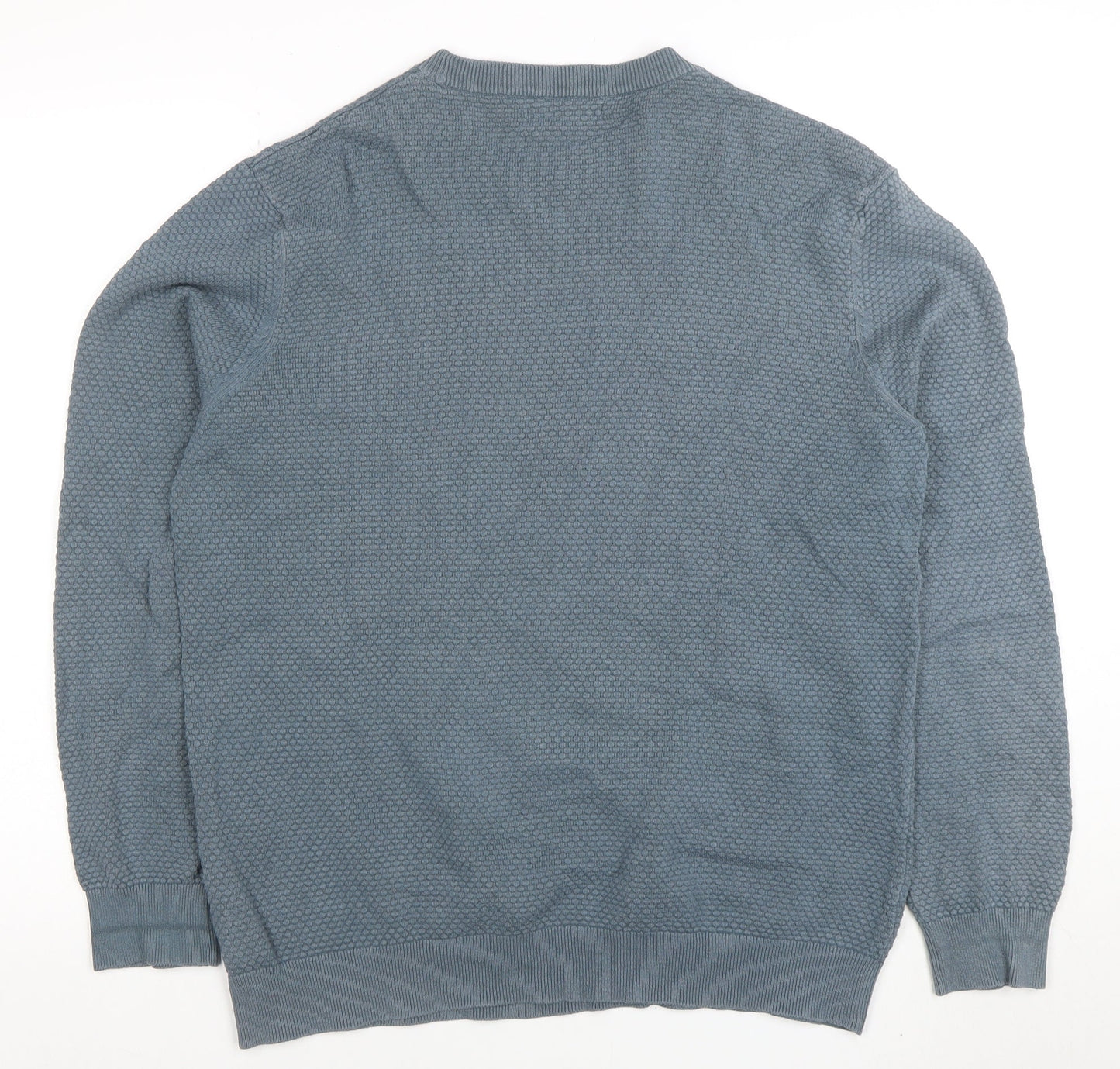 Mens UK Size L F&F Blue Pullover Jumper