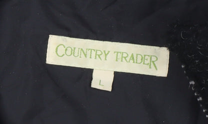Country Trader Men's Black Fleece Lined Full Zip Jacket Size L