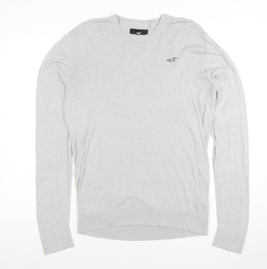 Mens UK Size L Hollister Grey Pullover Jumper