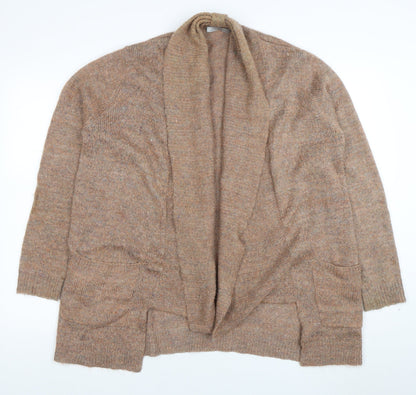 TU Women’s Beige Knit Open Front Long Sleeve Cardigan Size L
