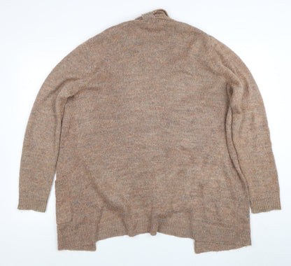 TU Women’s Beige Knit Open Front Long Sleeve Cardigan Size L