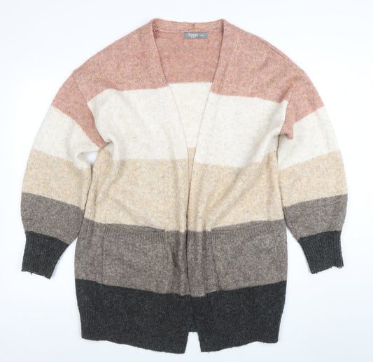 Nutmeg Womens Multicoloured Striped Cardigan Size 12-14