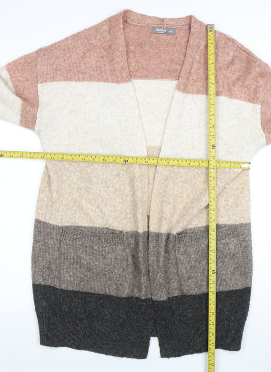 Nutmeg Womens Multicoloured Striped Cardigan Size 12-14