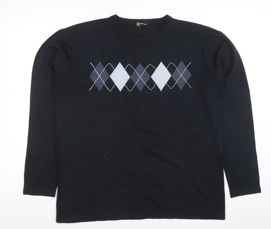 Mens UK Size M Cutting Edge Blue Pullover Jumper