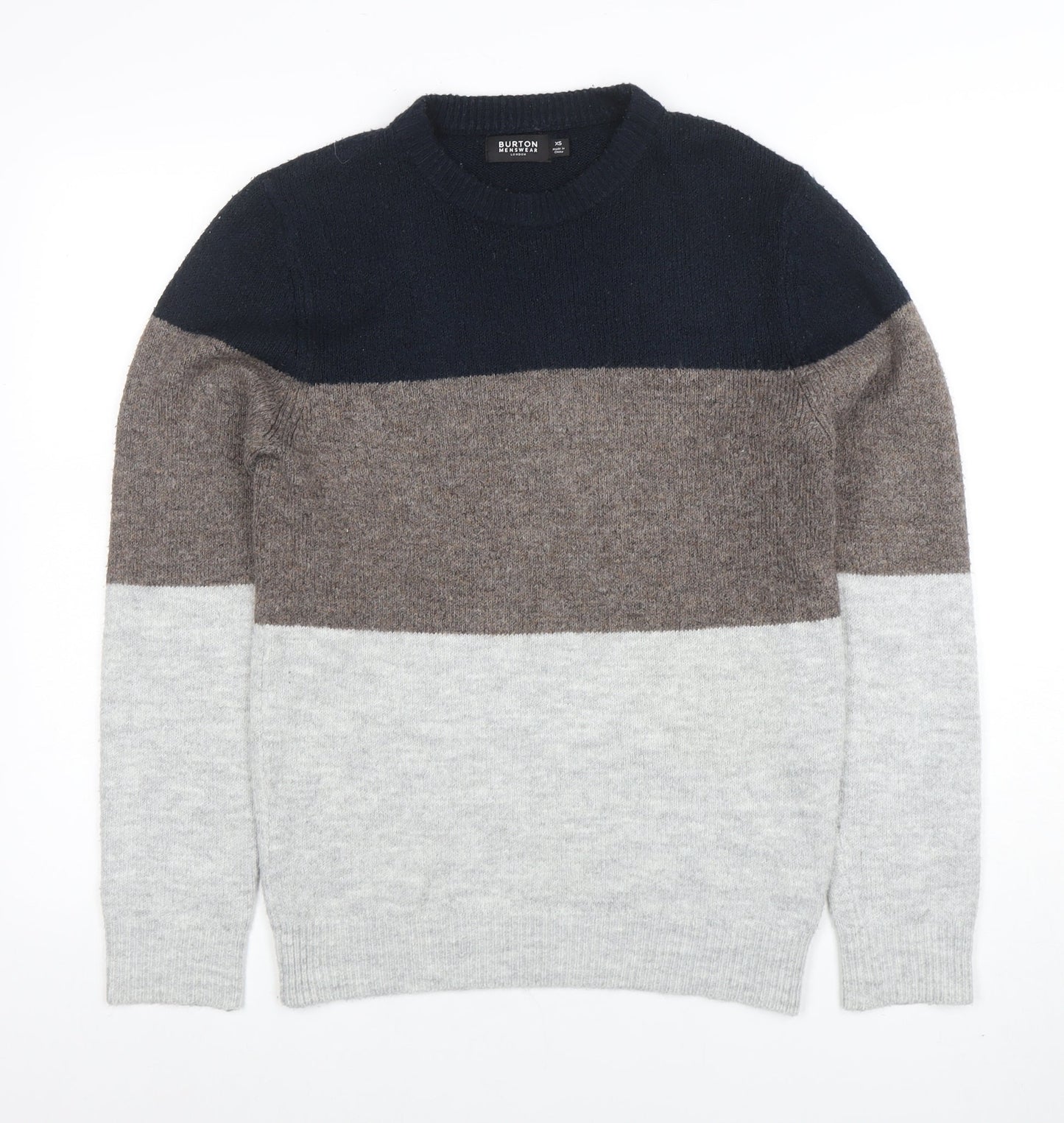 Burton Menswear London Men's Multicoloured XS Crew Neck Pullover Jumper