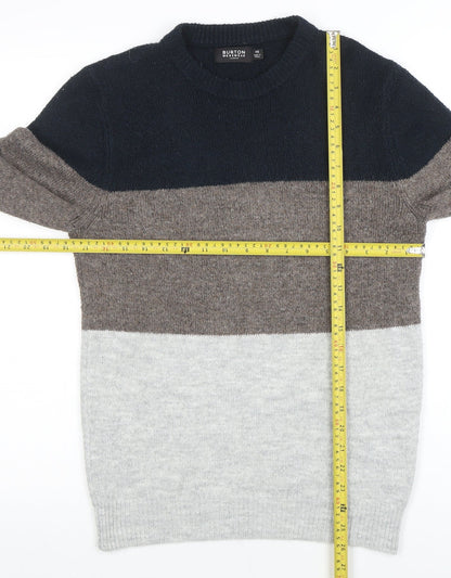 Burton Menswear London Men's Multicoloured XS Crew Neck Pullover Jumper