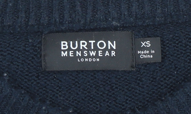 Burton Menswear London Men's Multicoloured XS Crew Neck Pullover Jumper
