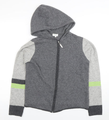 American Apparel & More Grey Wool Full Zip Hooded Women's M Jumper
