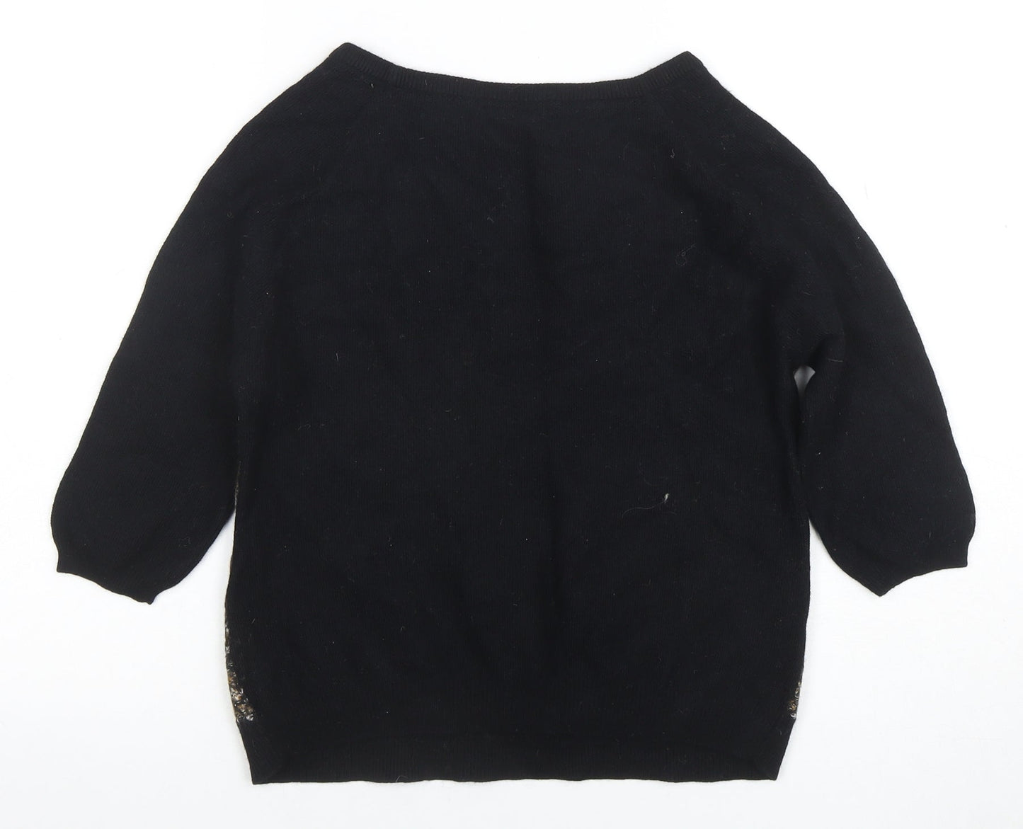 Womens UK Size M Sessùn Black Pullover Jumper