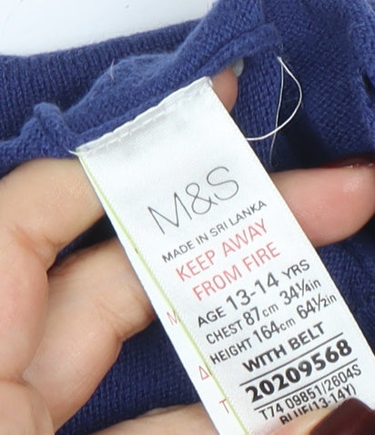 Teens UK Size XS Marks and Spencer Blue Cardigan Jumper