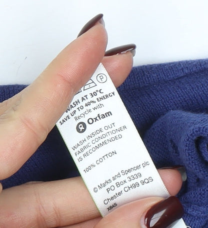 Teens UK Size XS Marks and Spencer Blue Cardigan Jumper