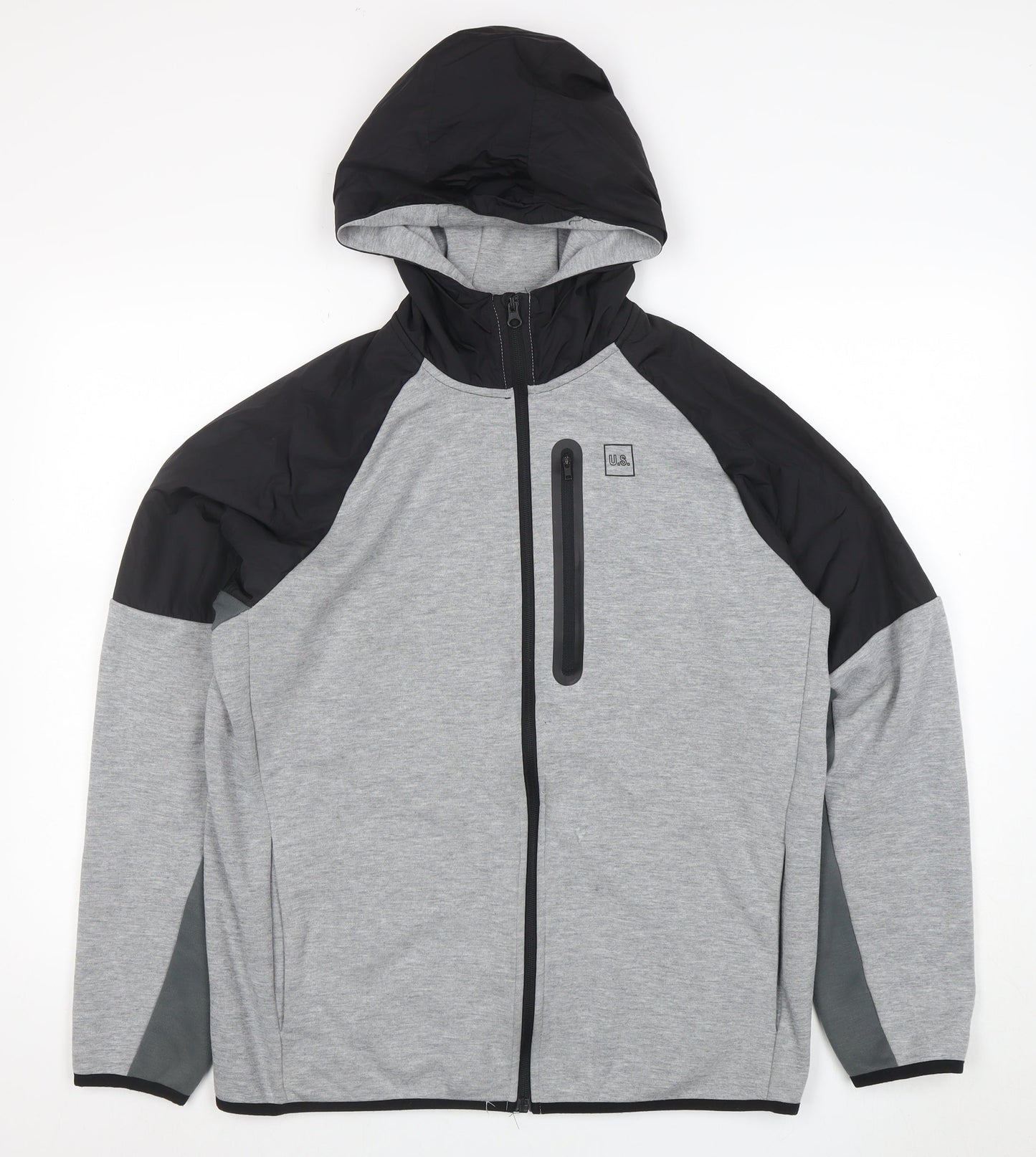 Mens UK Size L U.S. Athletic Grey Basic Jacket