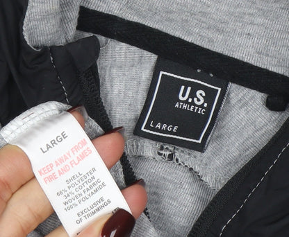 Mens UK Size L U.S. Athletic Grey Basic Jacket