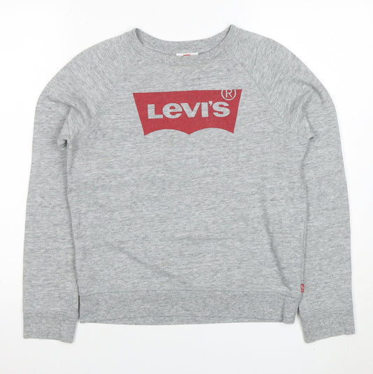 Womens UK Size XS Levi's Grey Pullover Sweatshirt