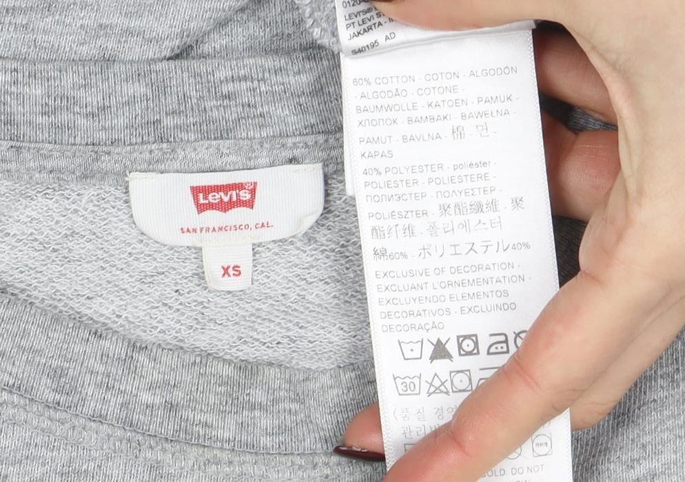 Womens UK Size XS Levi's Grey Pullover Sweatshirt