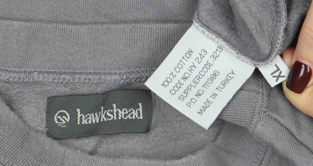 Mens UK Size XL Hawkshead Grey Pullover Sweatshirt