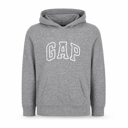Gap Men Grey Pullover Hoodie Medium Logo Graphic Sweatshirt