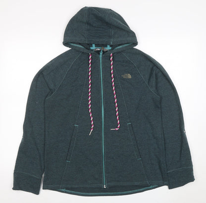 Womens UK Size M The North Face Blue Full Zip Hoodie