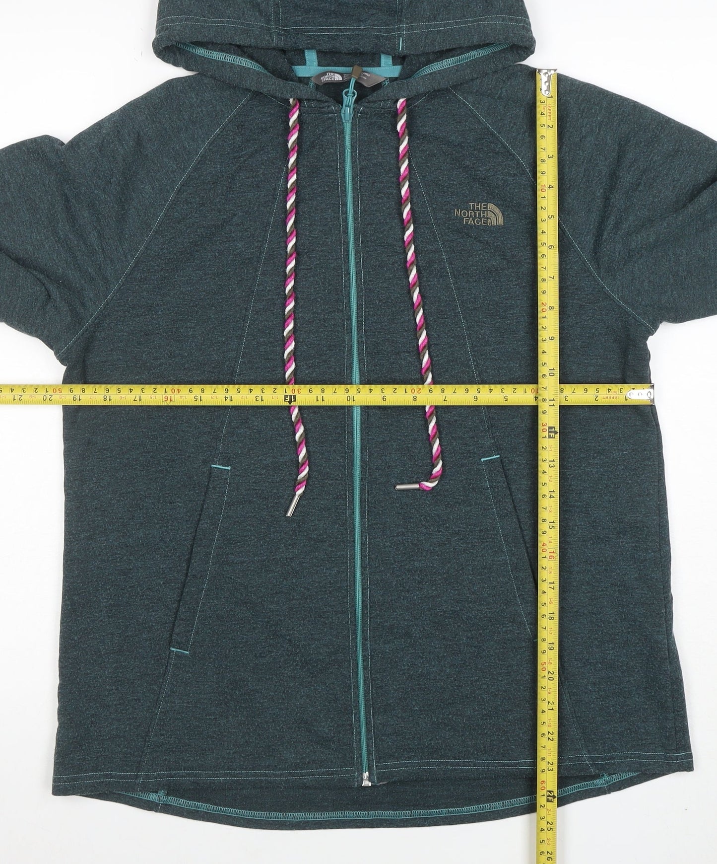 Womens UK Size M The North Face Blue Full Zip Hoodie