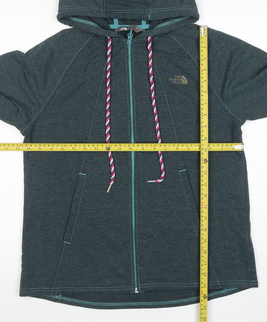 Womens UK Size M The North Face Blue Full Zip Hoodie