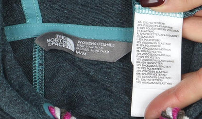 Womens UK Size M The North Face Blue Full Zip Hoodie