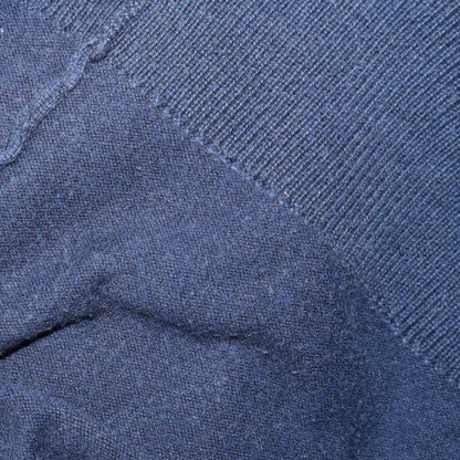 Tommy Hilfiger Men Blue Cotton Henley Jumper L Collared Knit