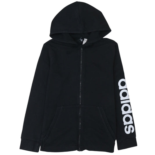 Womens UK Size XL Adidas Black Full Zip Hoodie