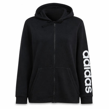 Womens UK Size XL Adidas Black Full Zip Hoodie