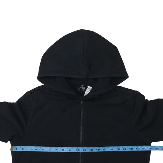 Womens UK Size XL Adidas Black Full Zip Hoodie