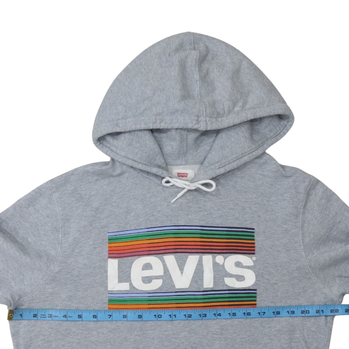 Mens UK Size M Levi's Grey Pullover Hoodie