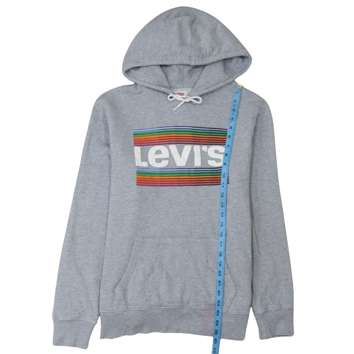 Mens UK Size M Levi's Grey Pullover Hoodie