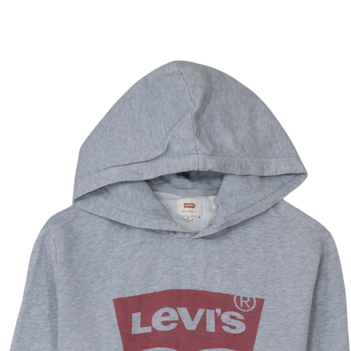 Mens UK Size M Levi's Grey Pullover Hoodie
