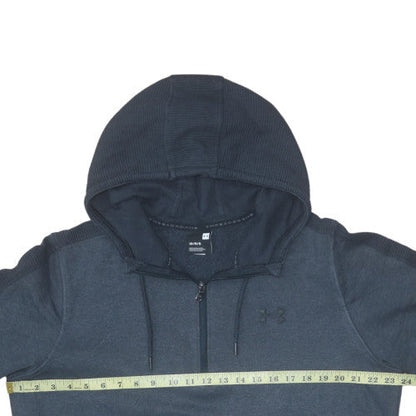 Mens UK Size L Under Armour Blue Pullover Hoodie