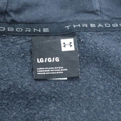 Mens UK Size L Under Armour Blue Pullover Hoodie