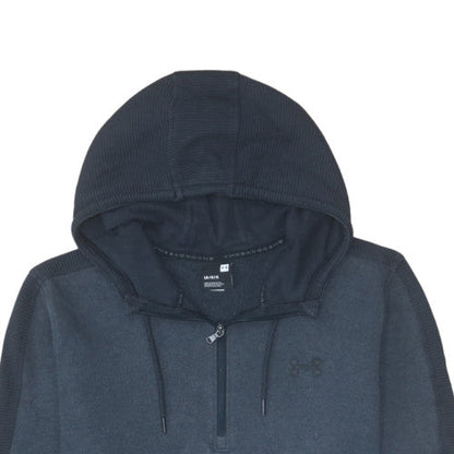 Mens UK Size L Under Armour Blue Pullover Hoodie